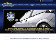 Tablet Screenshot of berniesautomotive.com
